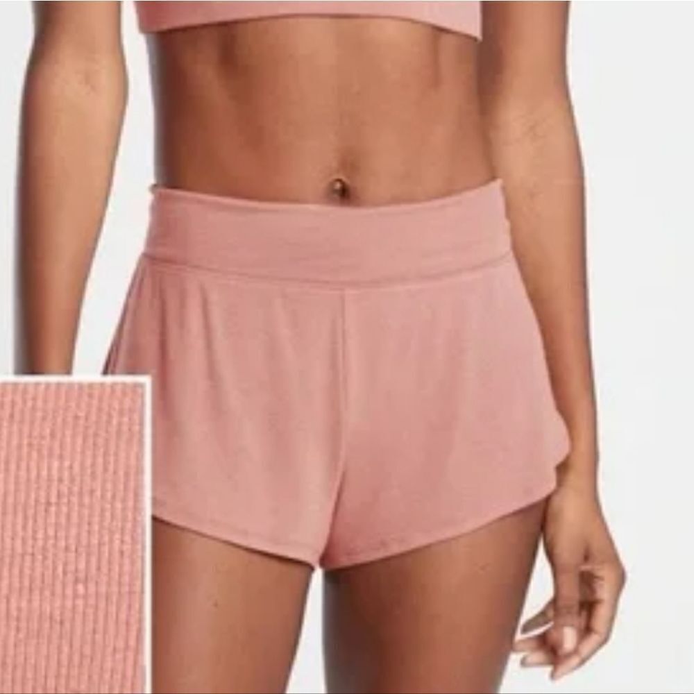 Athleta Well Rested Sleep Short - Ribbed Mauve